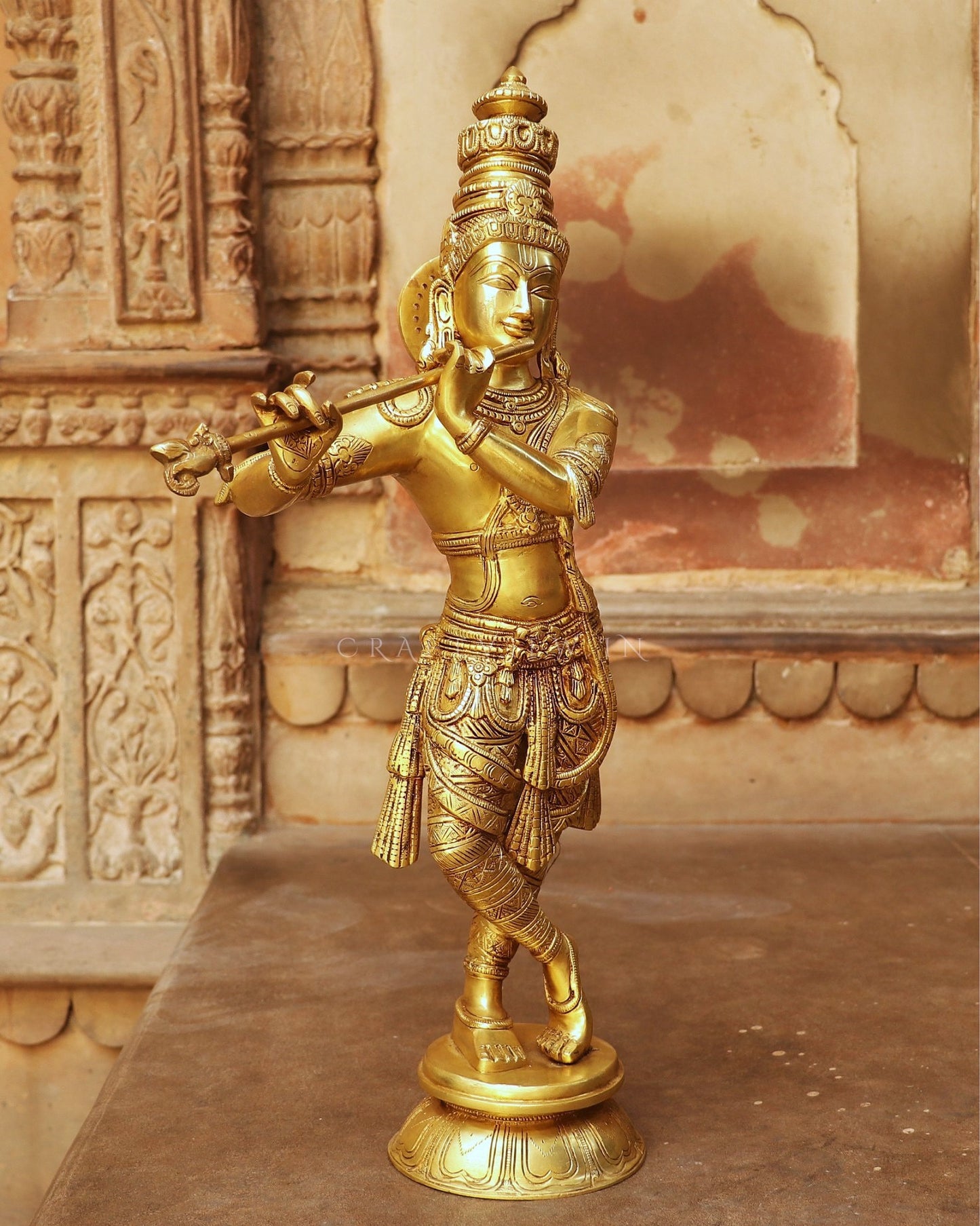 23"Brass Krishna Idol | Original Piece