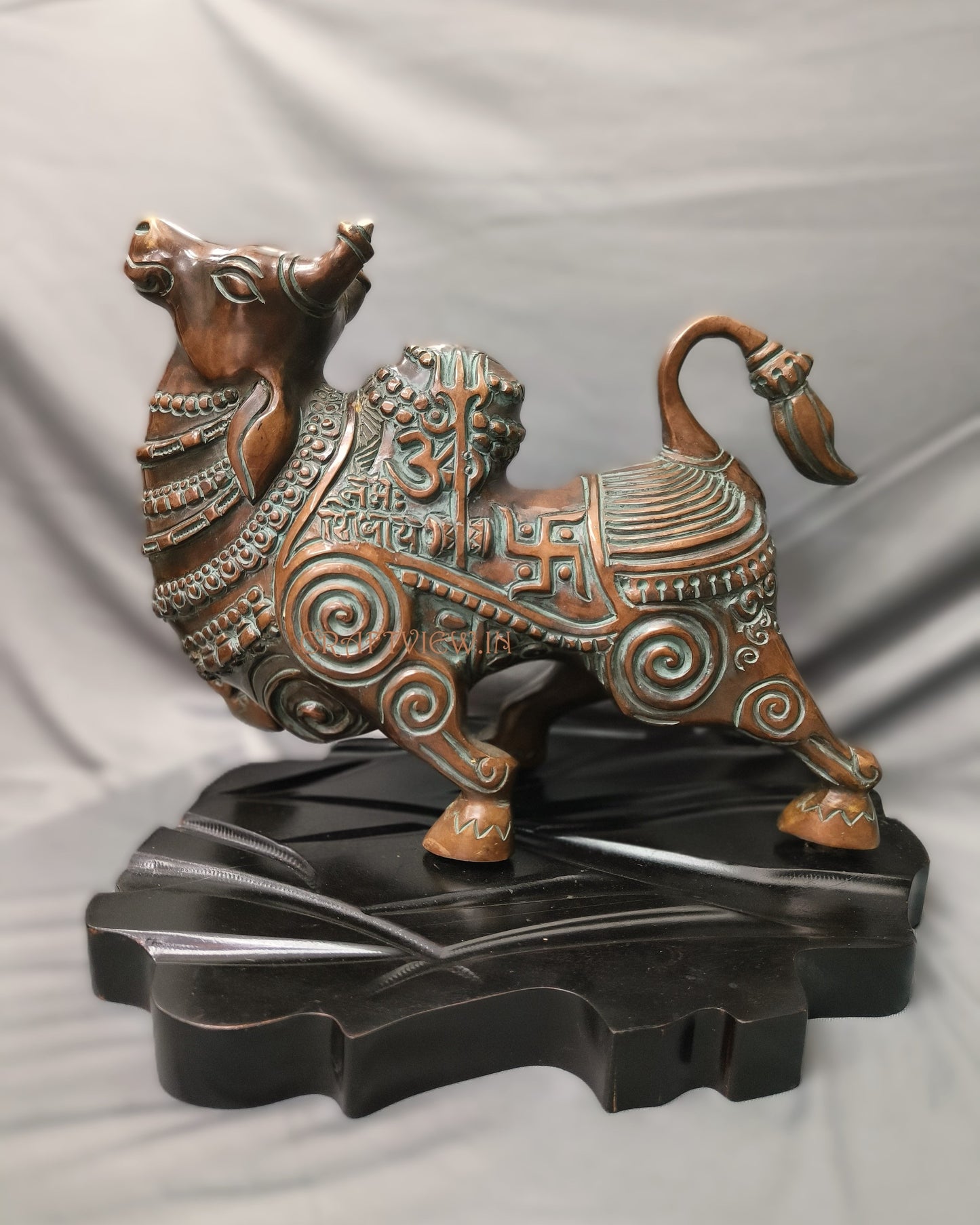 Brass Shiva Nandi Sculpture Sacred Bull Nandi Made By Artist
