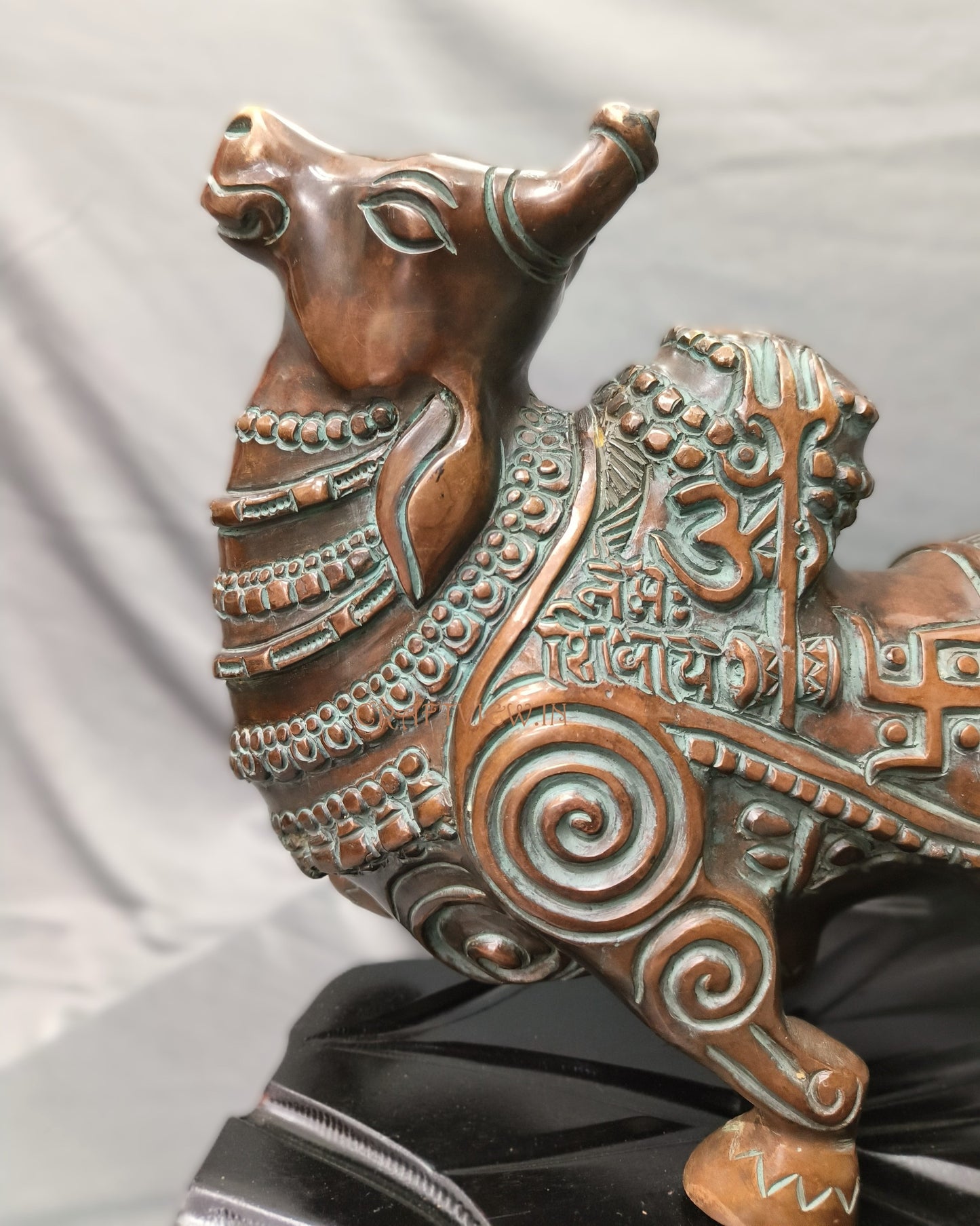 Brass Shiva Nandi Sculpture Sacred Bull Nandi Made By Artist