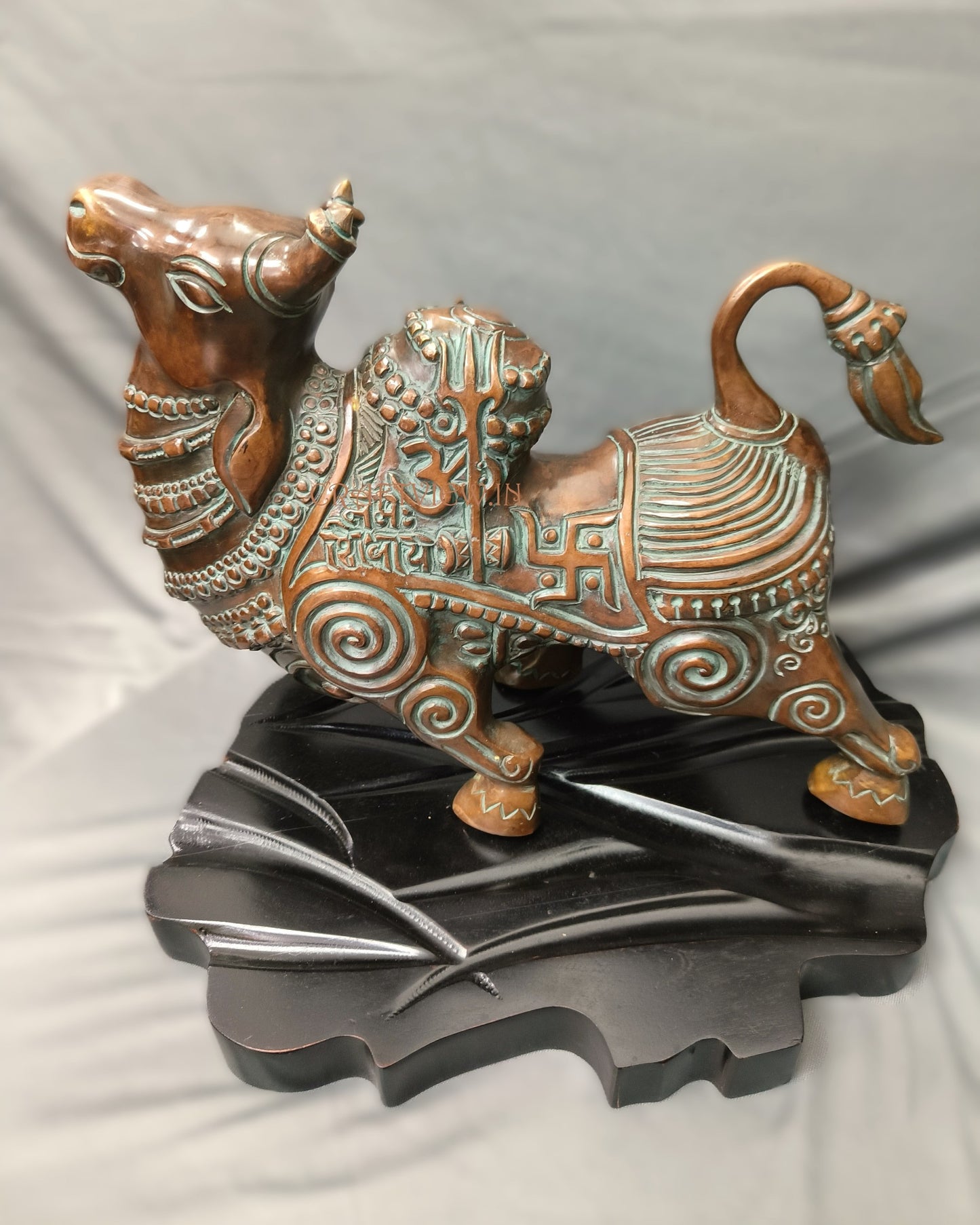 Brass Shiva Nandi Sculpture Sacred Bull Nandi Made By Artist