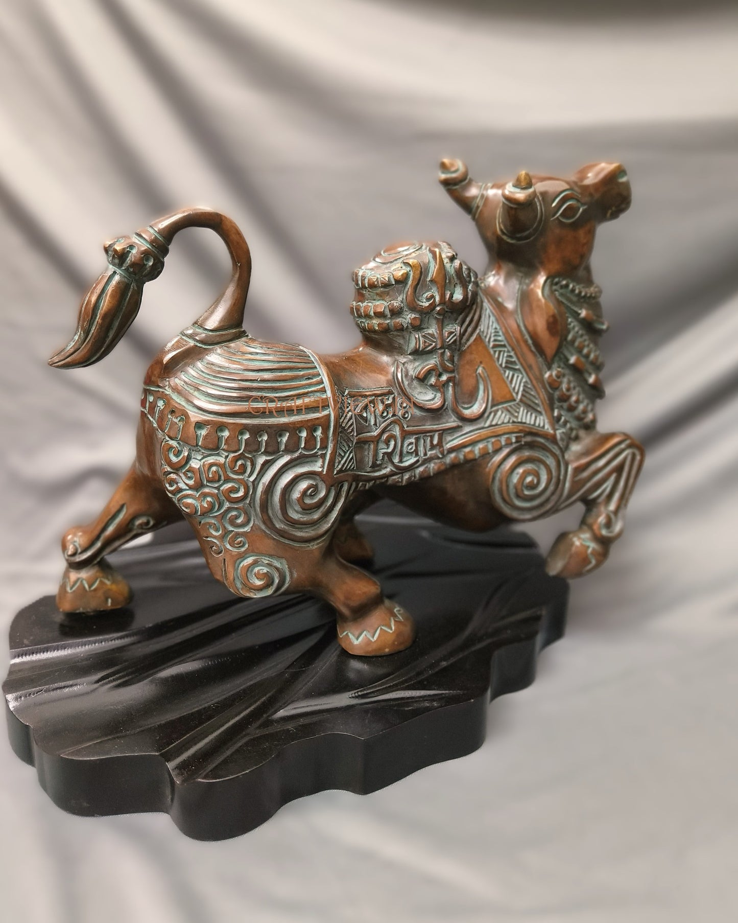 Brass Shiva Nandi Sculpture Sacred Bull Nandi Made By Artist