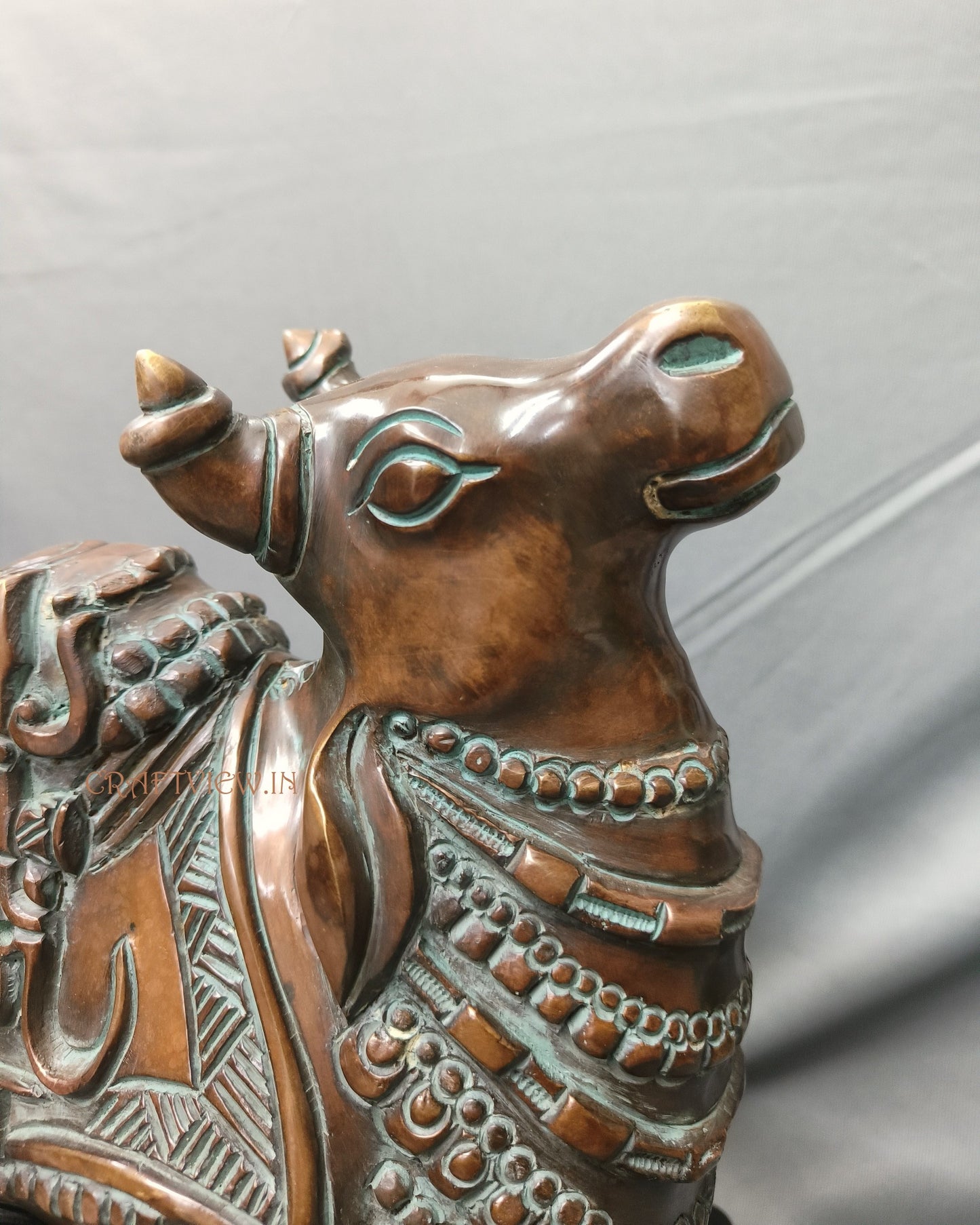 Brass Shiva Nandi Sculpture Sacred Bull Nandi Made By Artist