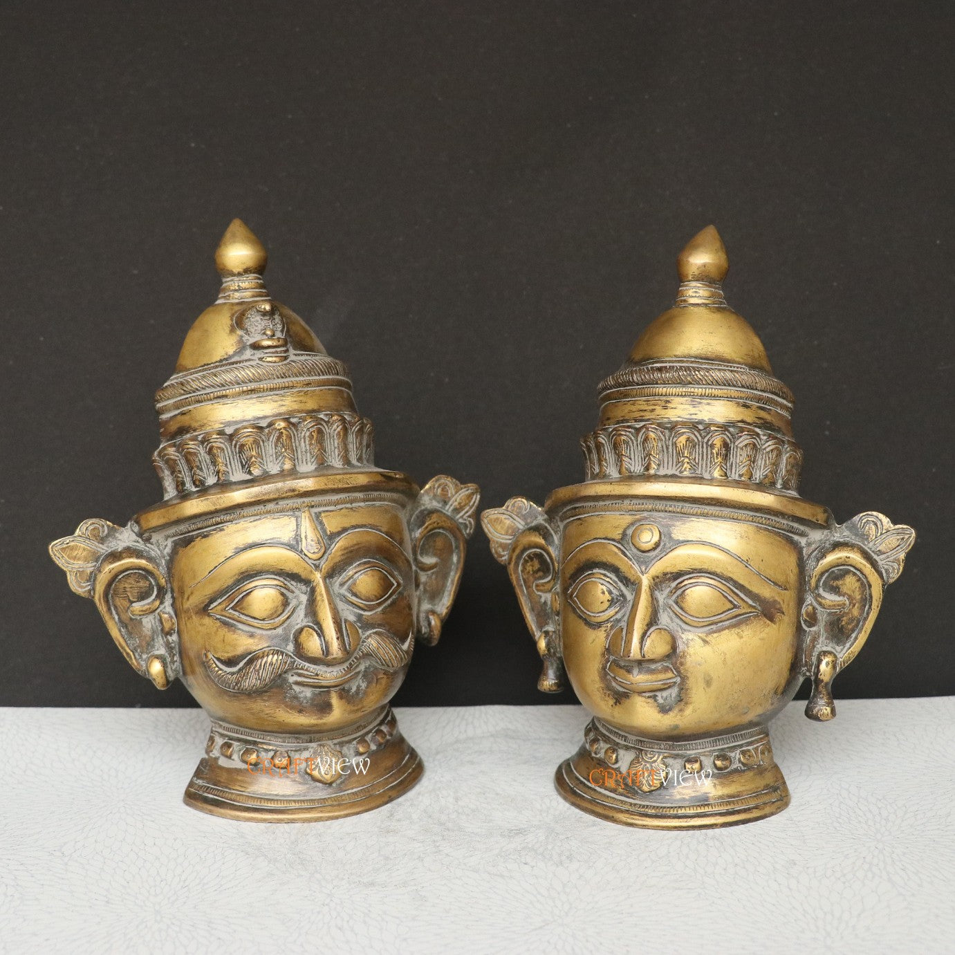 Shiva Gauri Mask Decorative Figurine