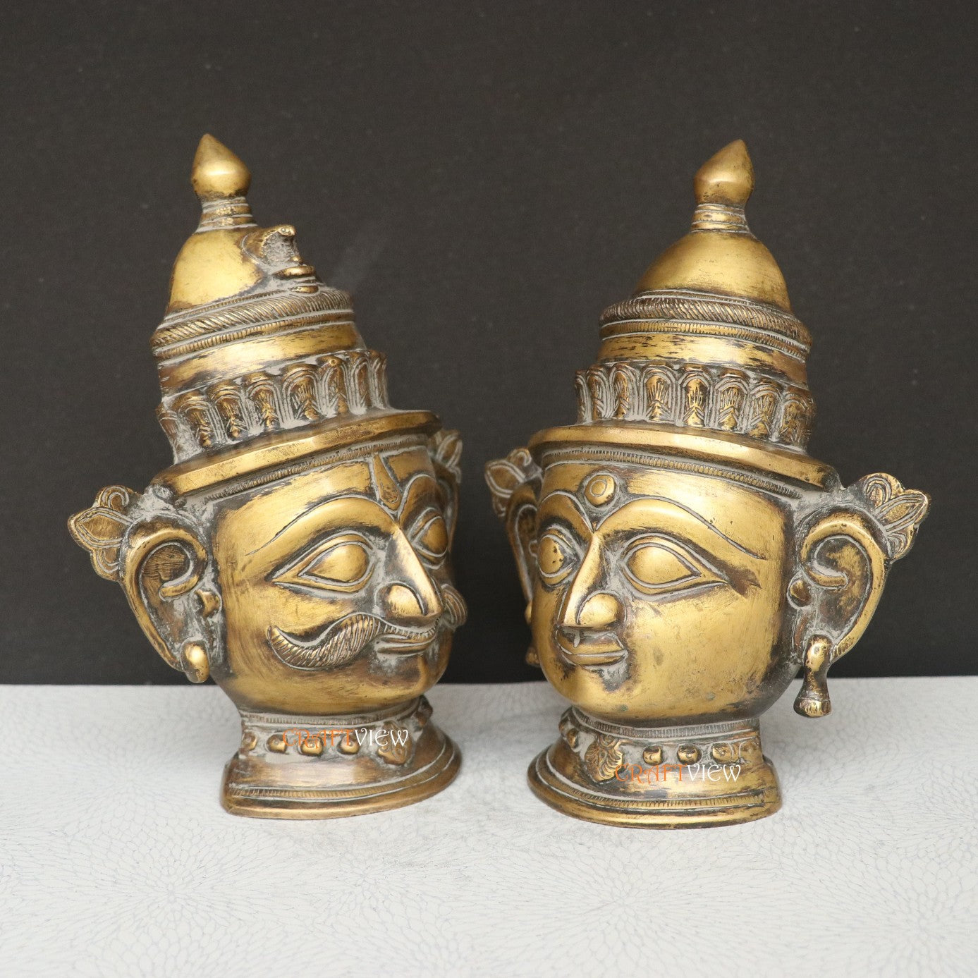 Shiva Gauri Mask Decorative Figurine