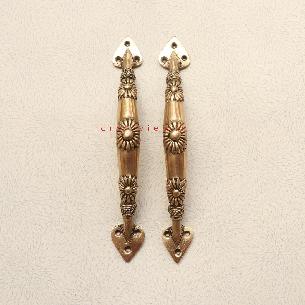 Brass Door Handle Tribal Art.