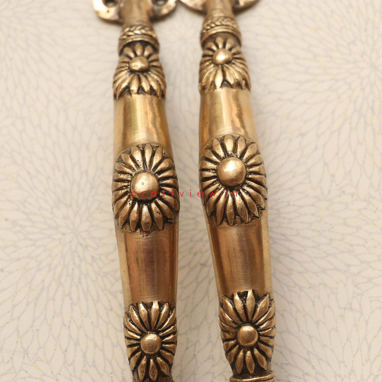 Brass Door Handle Tribal Art.