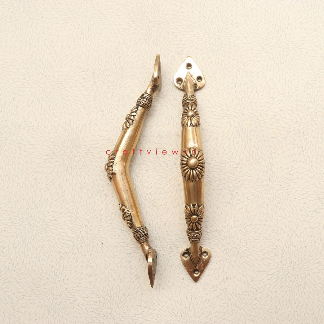 Brass Door Handle Tribal Art.