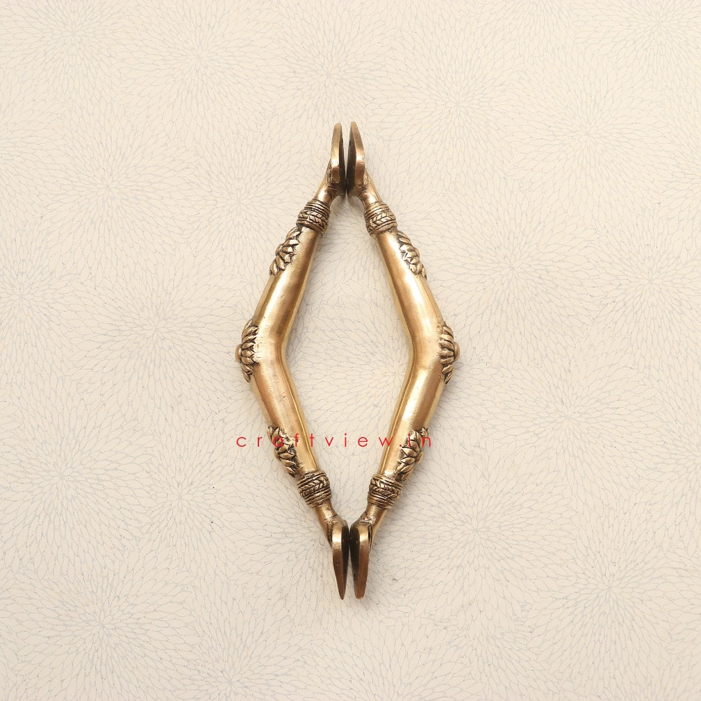 Brass Door Handle Tribal Art.