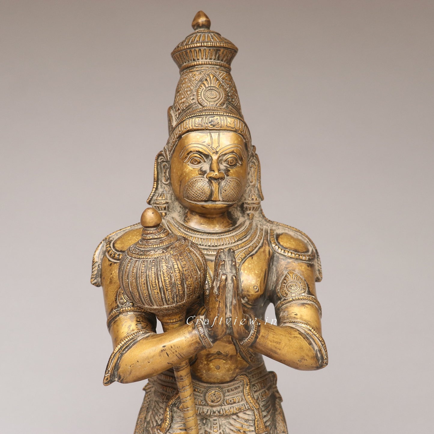 Brass Lord Hanuman Standing Statue