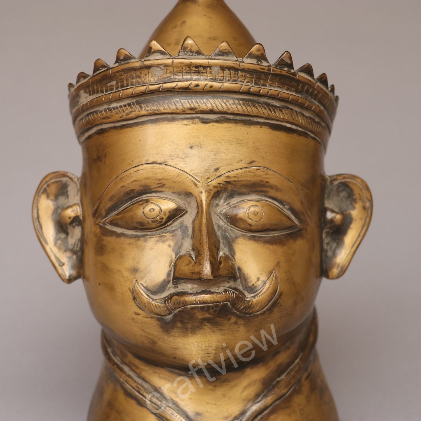 Brass Majestic Shiva Head Figurine