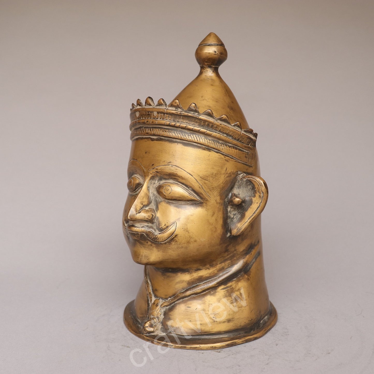 Brass Majestic Shiva Head Figurine
