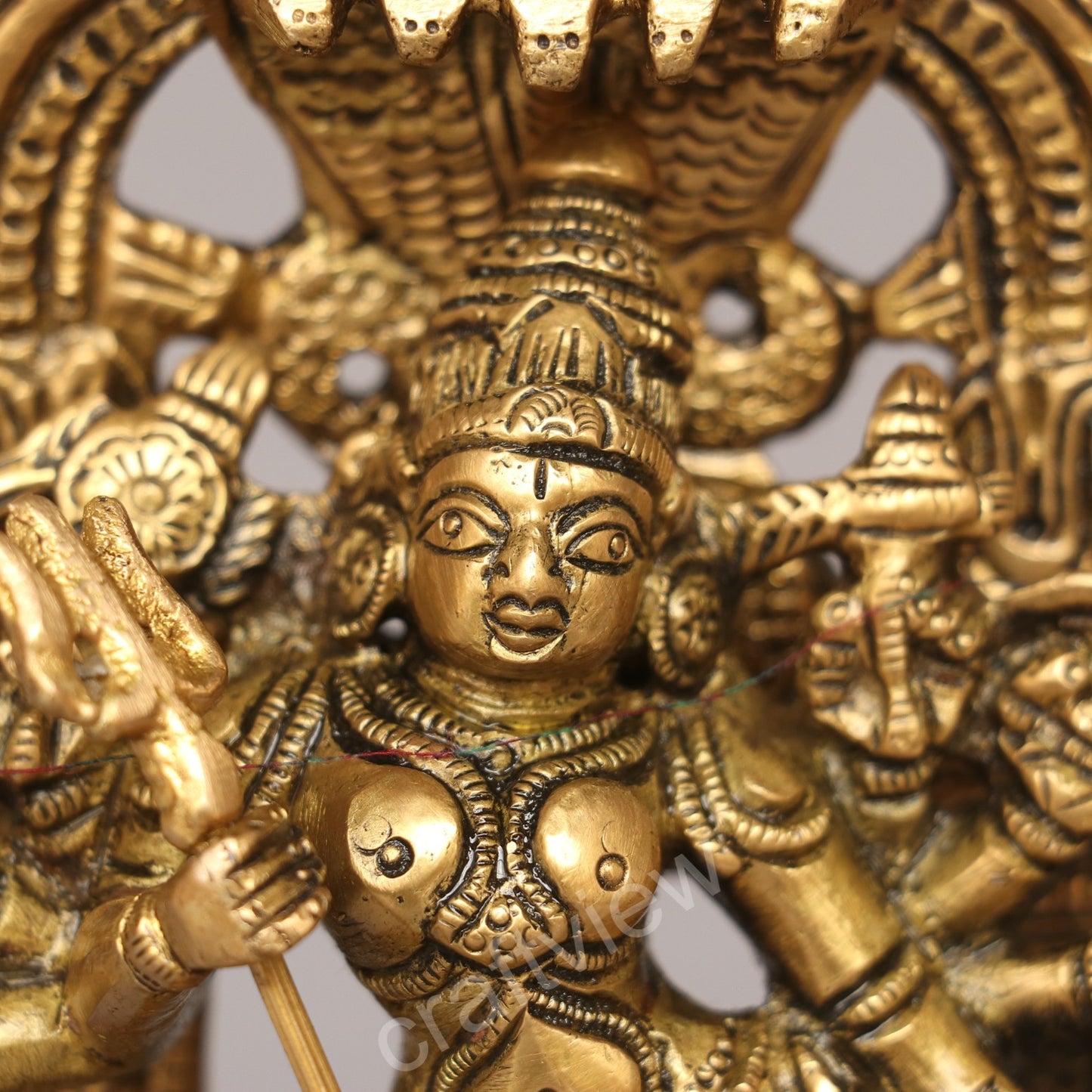 Brass Durga Mahishasur Mardini Statue