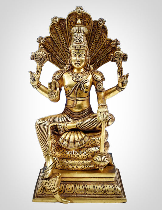 14" Vishnu Sculpture with Shesh Naag