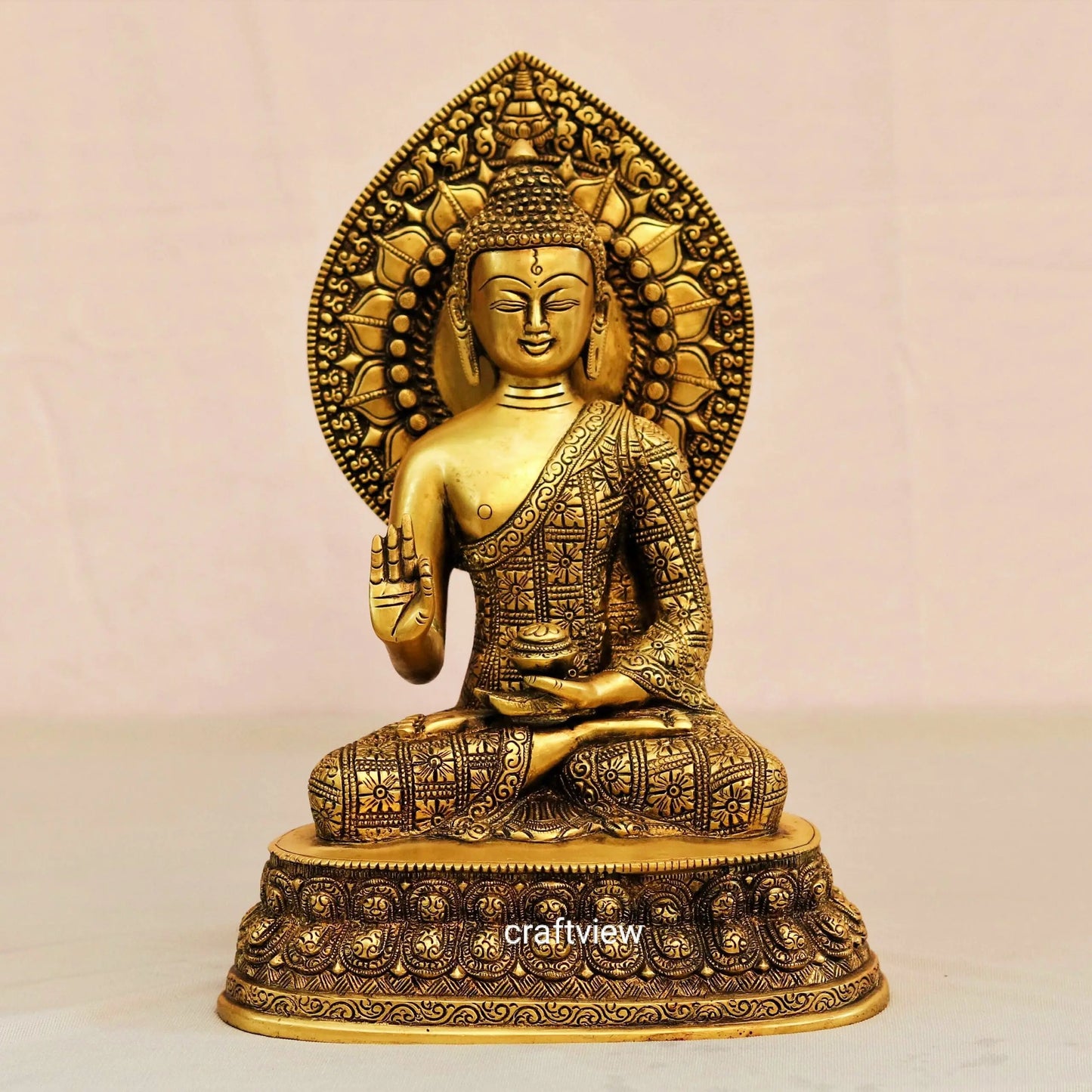 Brass Blessing Buddha Statue Superfine Craftsview