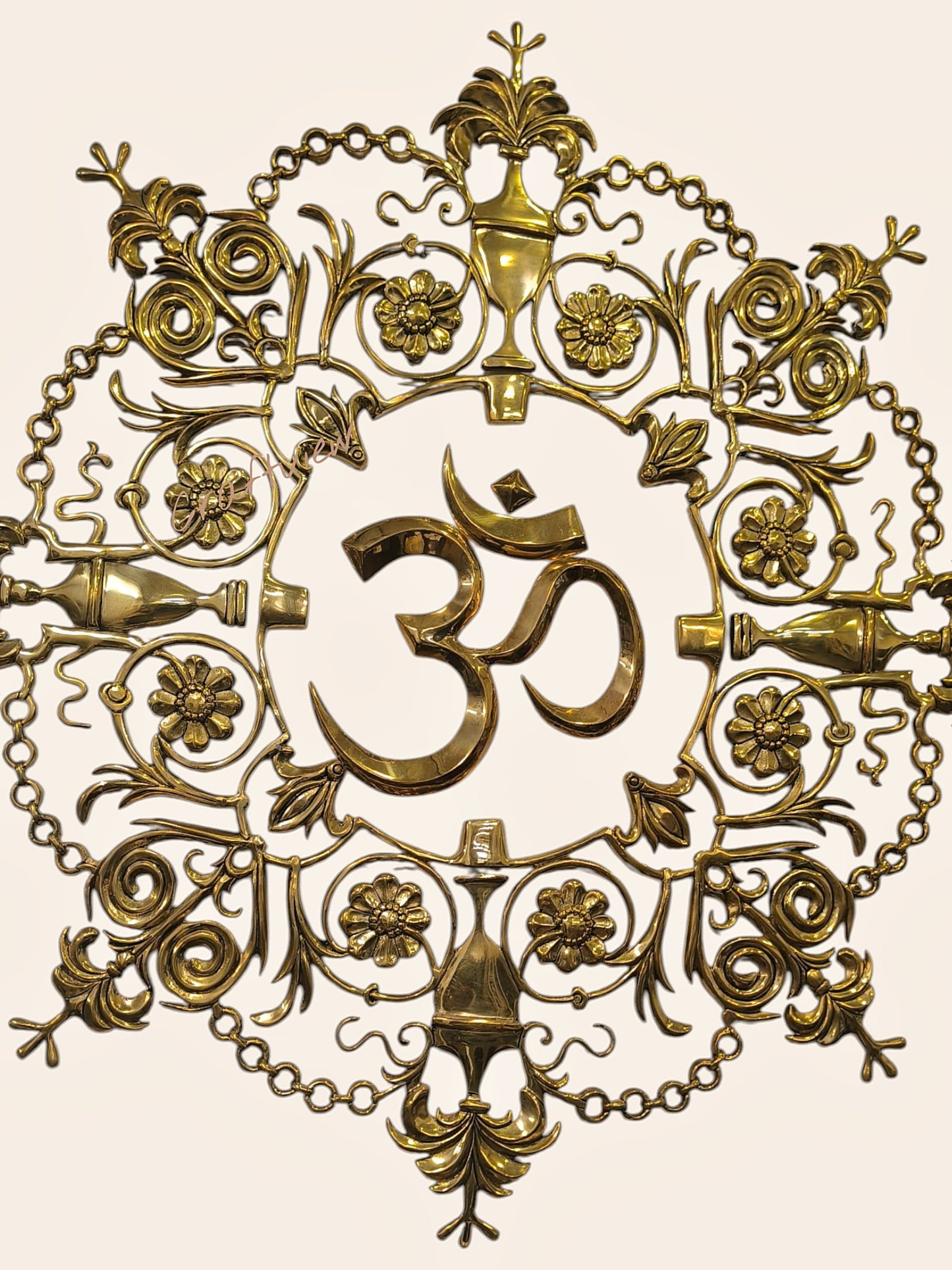 Brass Wall Decorative Om Figurine Radiate Positivity & Charm