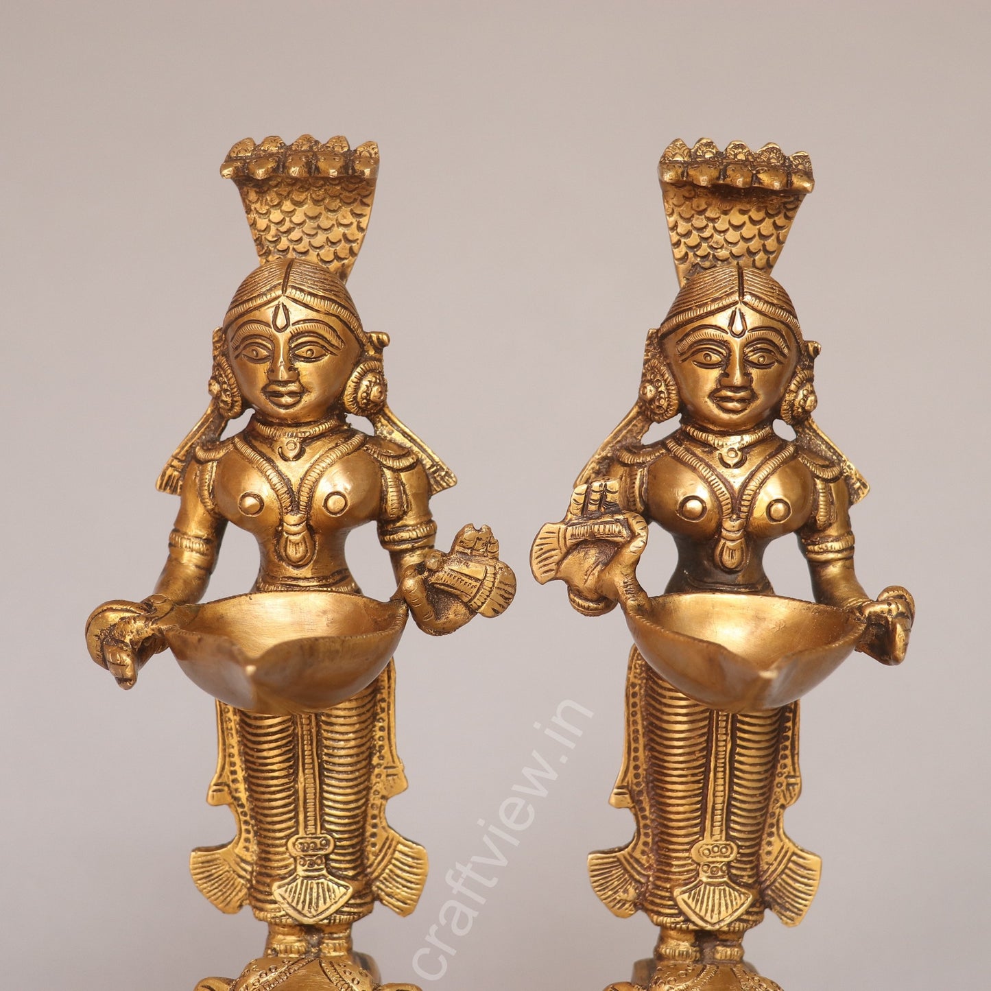 Superfine Brass Deep Lakshmi Set Of 2 Pcs