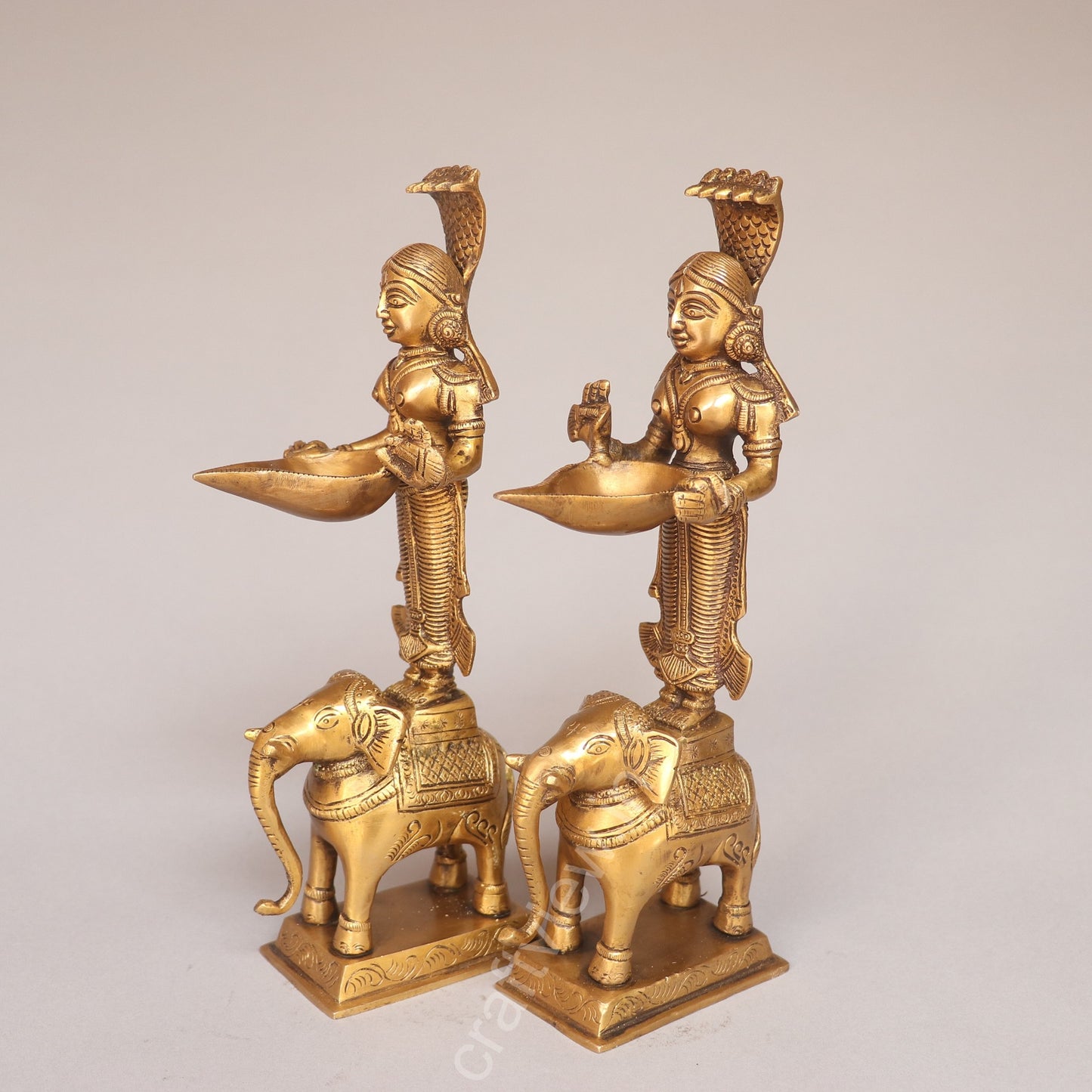 Superfine Brass Deep Lakshmi Set Of 2 Pcs