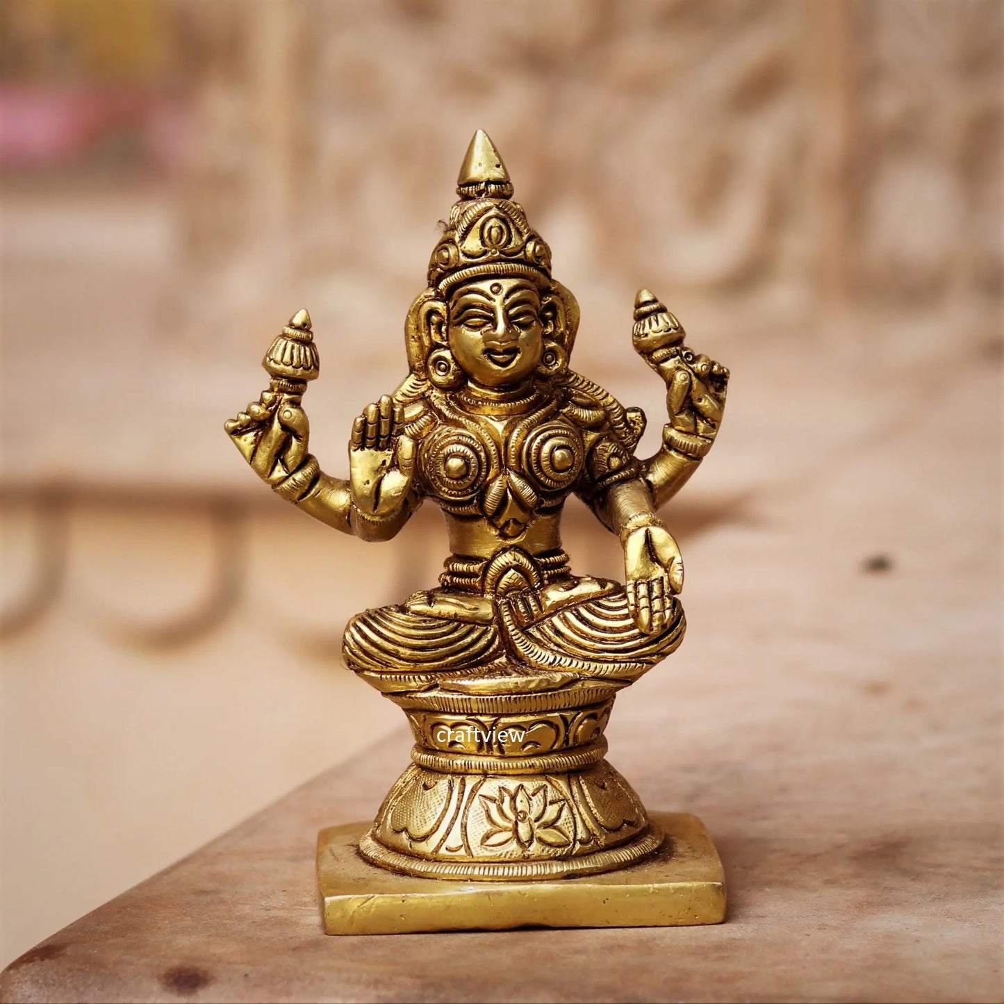 Ashta Lakshmi Superfine Brass Idols 5.5" Superfine Craftsview