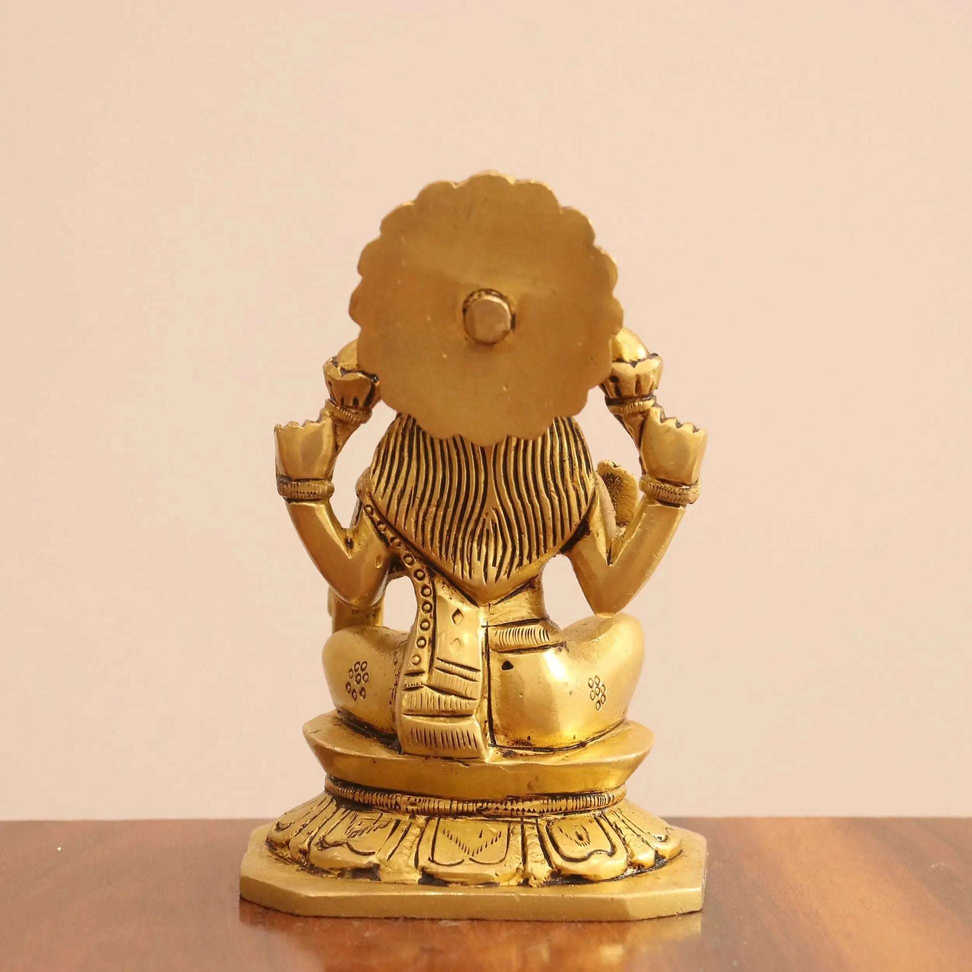 5" Superfine Small Brass Ganesh Lakshmi Sarasvati Idols set of 3 Peace Craftsview