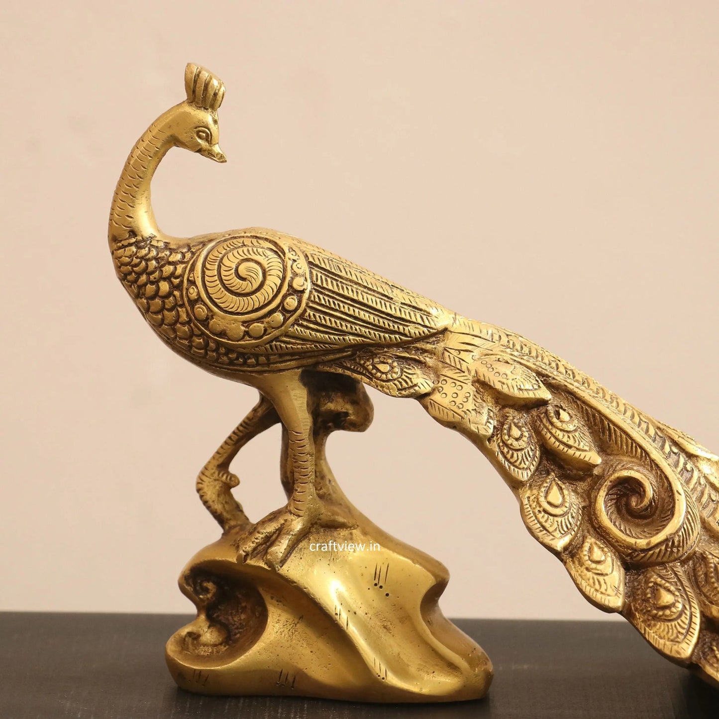 Brass Décor Peacock Figurine craftsview