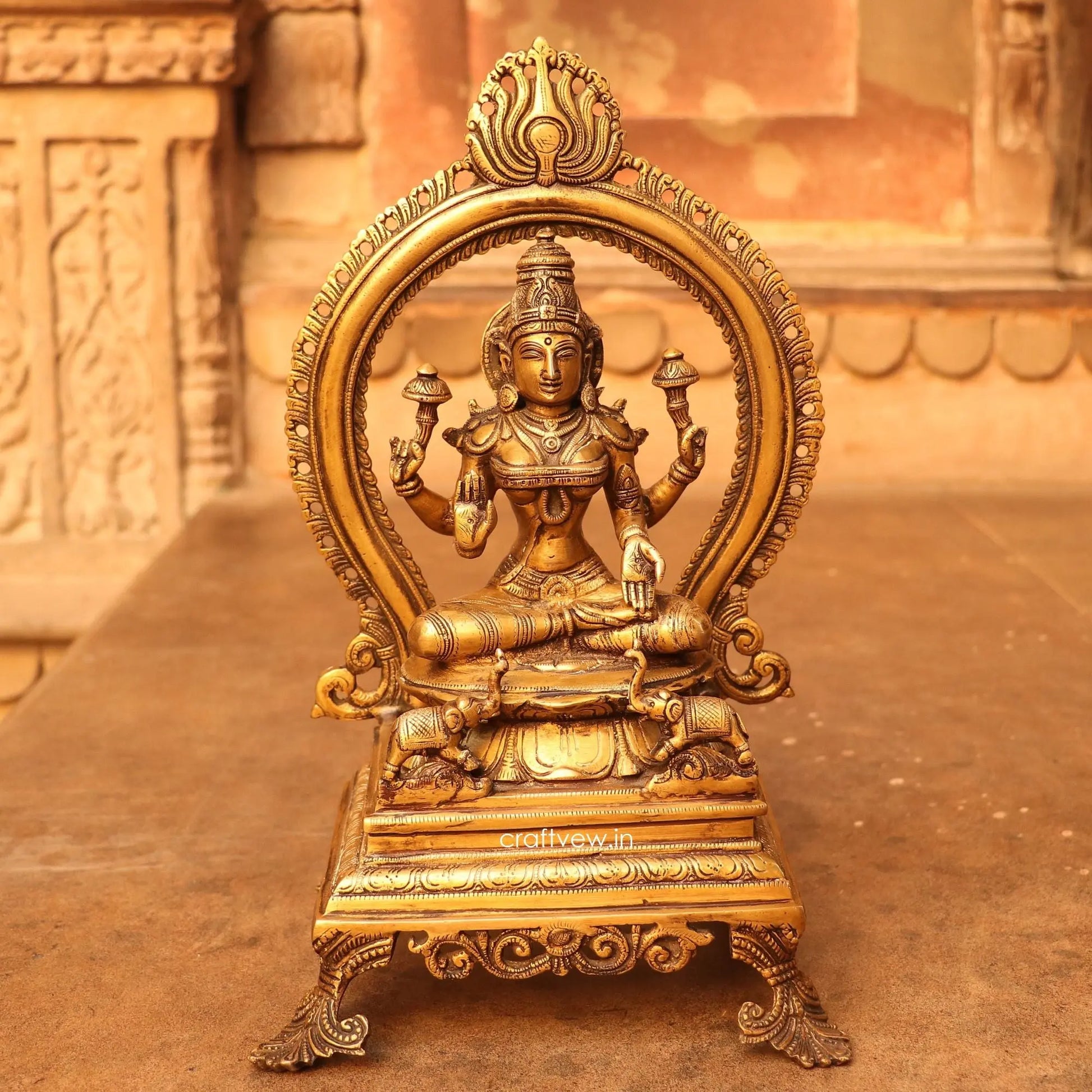 Brass Beautiful Lakshmi Ganesh Statues Fine Quality craftsview