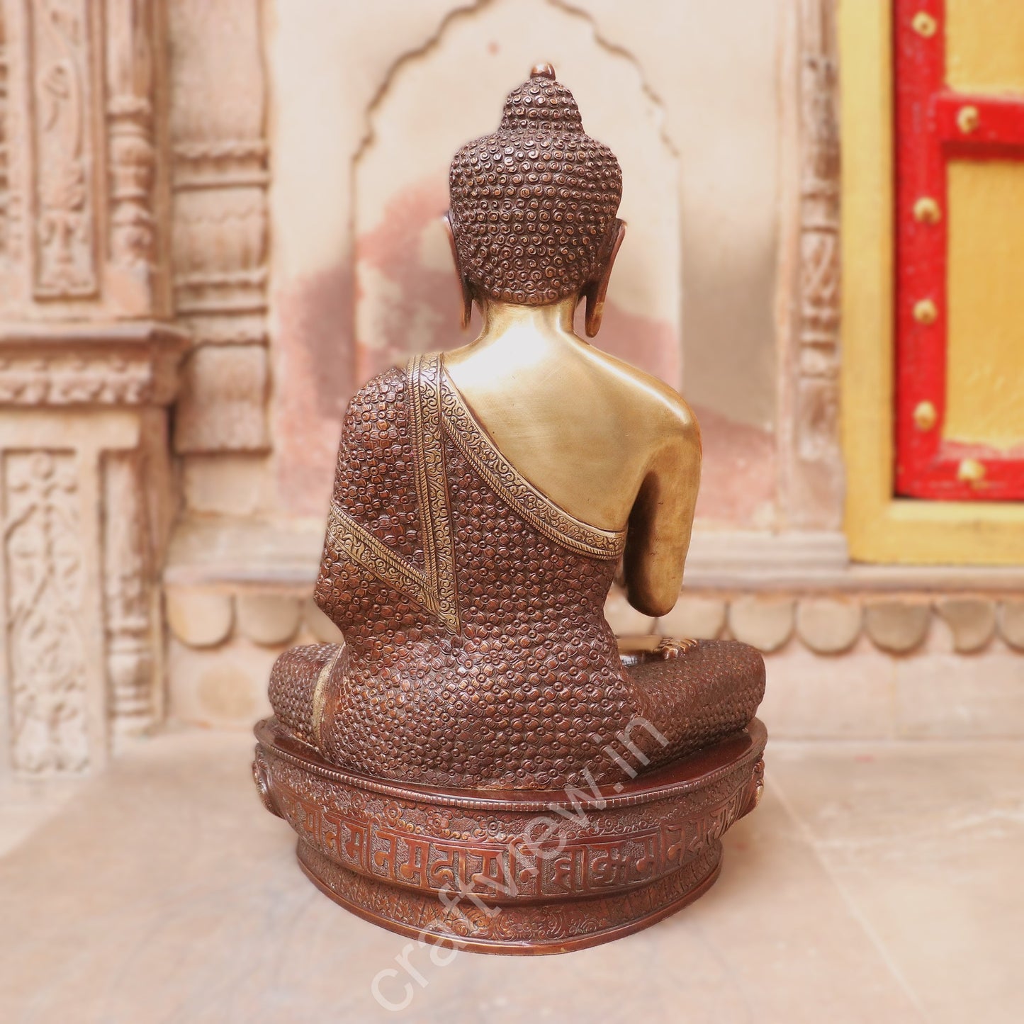 Brass Lord Buddha Blessing Sculpture