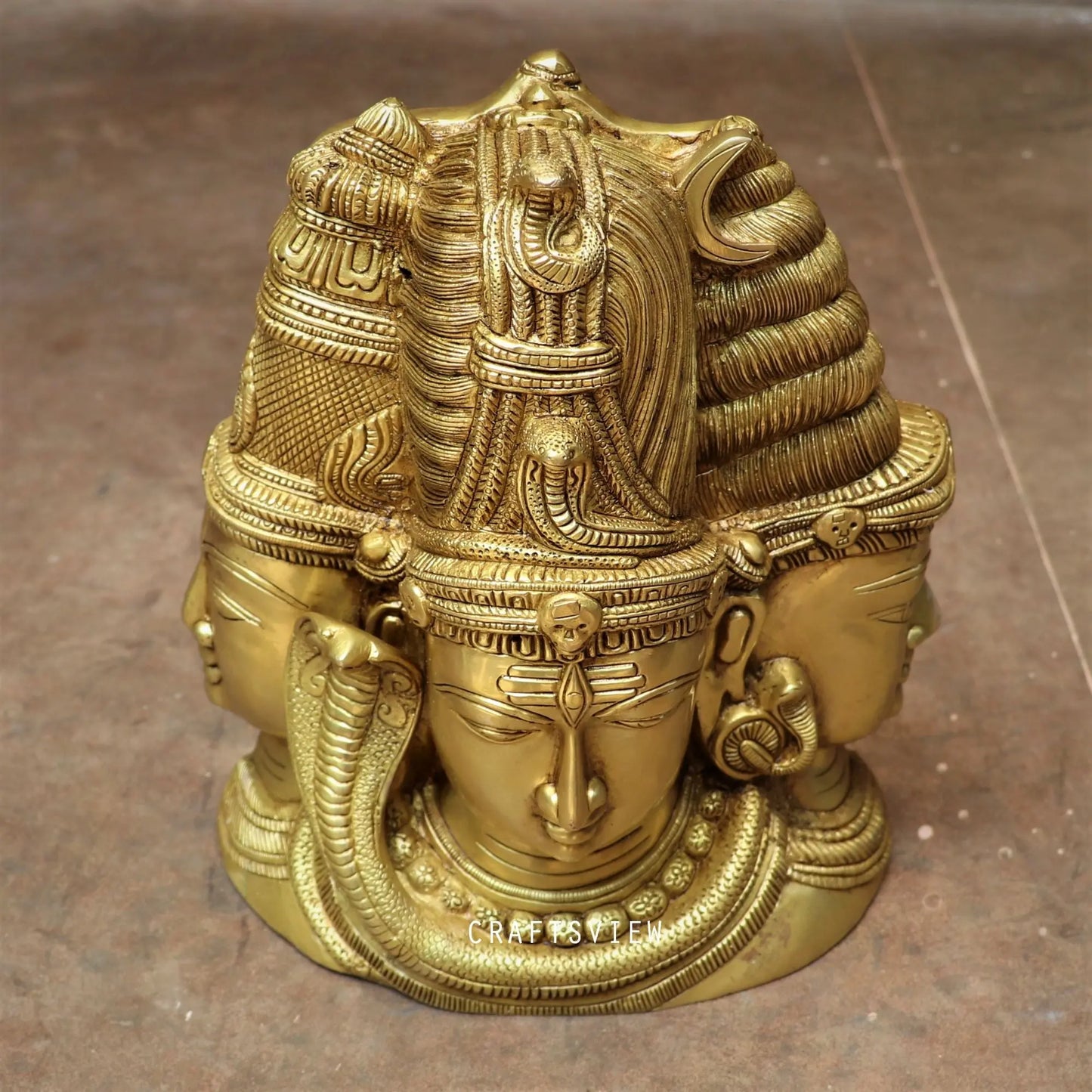 Brass Brahma Vishnu And Maheswar Idol craftsview