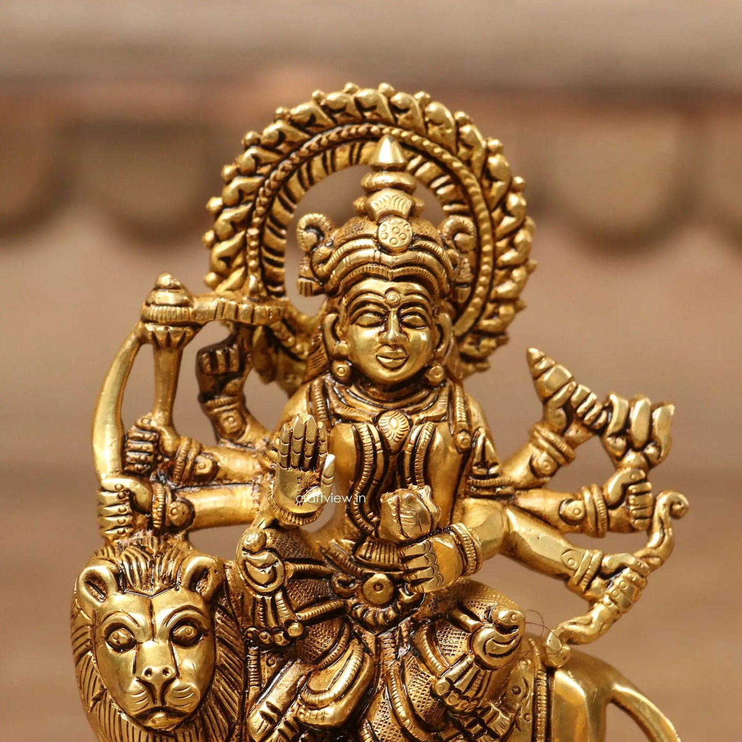 8" beautiful statue of Ma Sherawali Craftsview