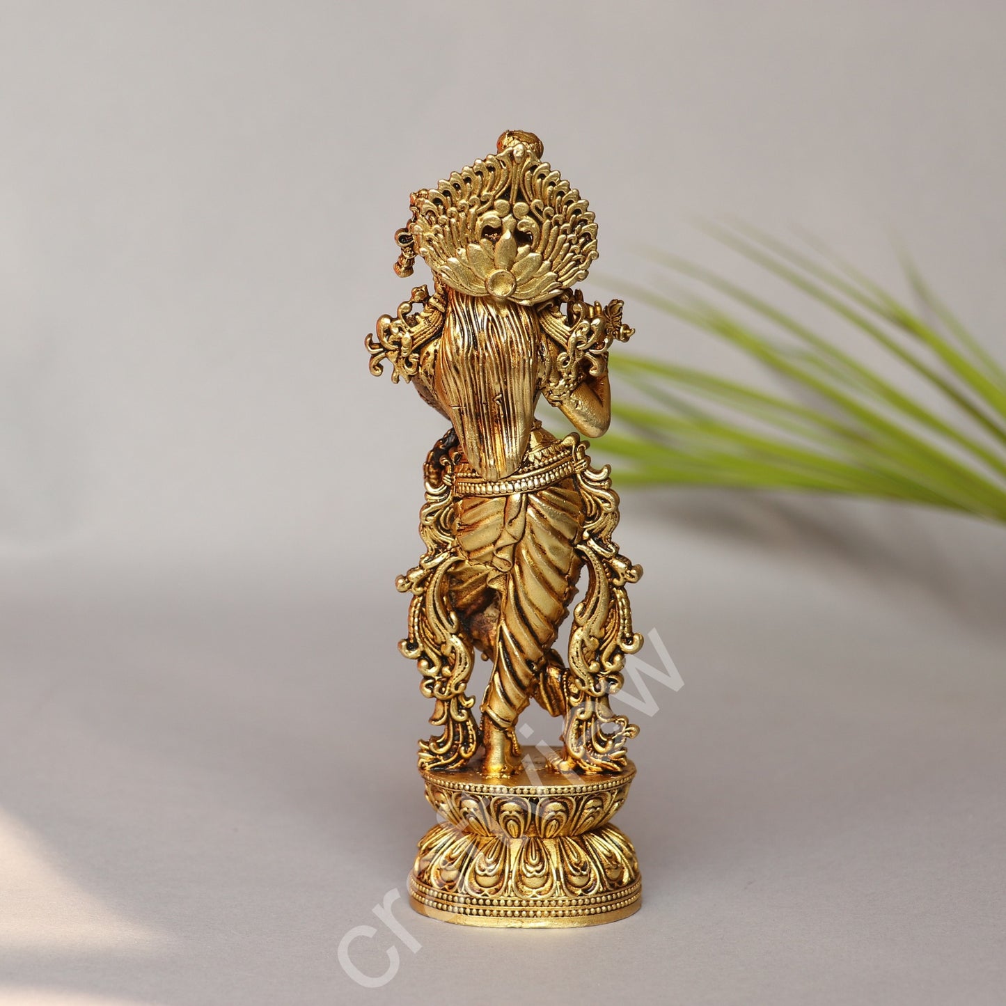 Artistic Brass Krishna Idol 17 cm