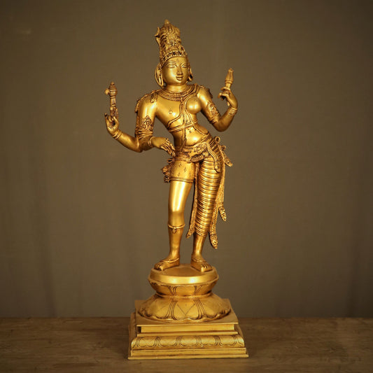 Brass Lord Shiva Ardhanarishvara Statue