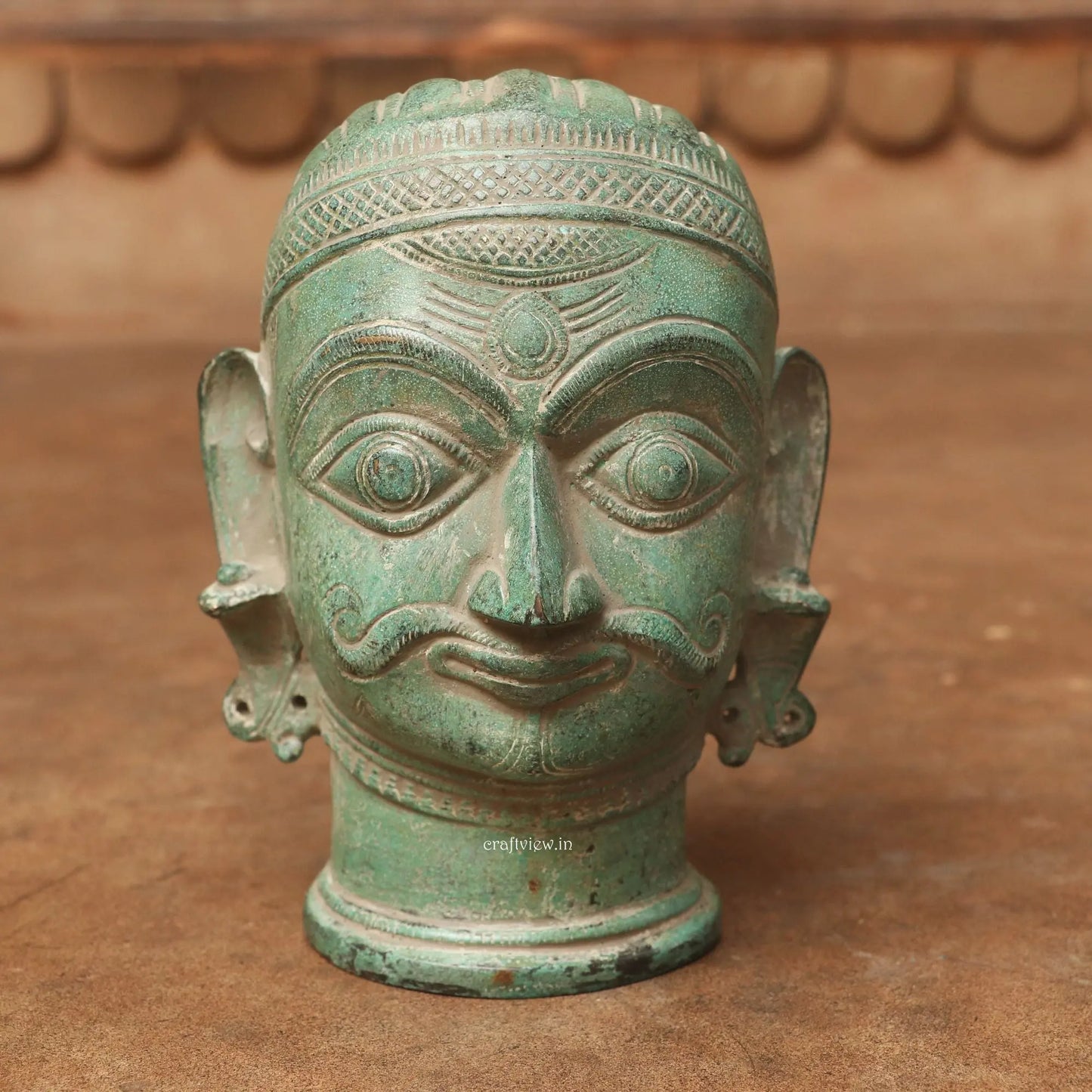 7" Brass Shiva Mukhlingam Table Décor Craftsview