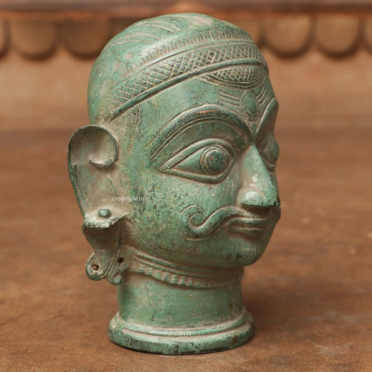 7" Brass Shiva Mukhlingam Table Décor Craftsview