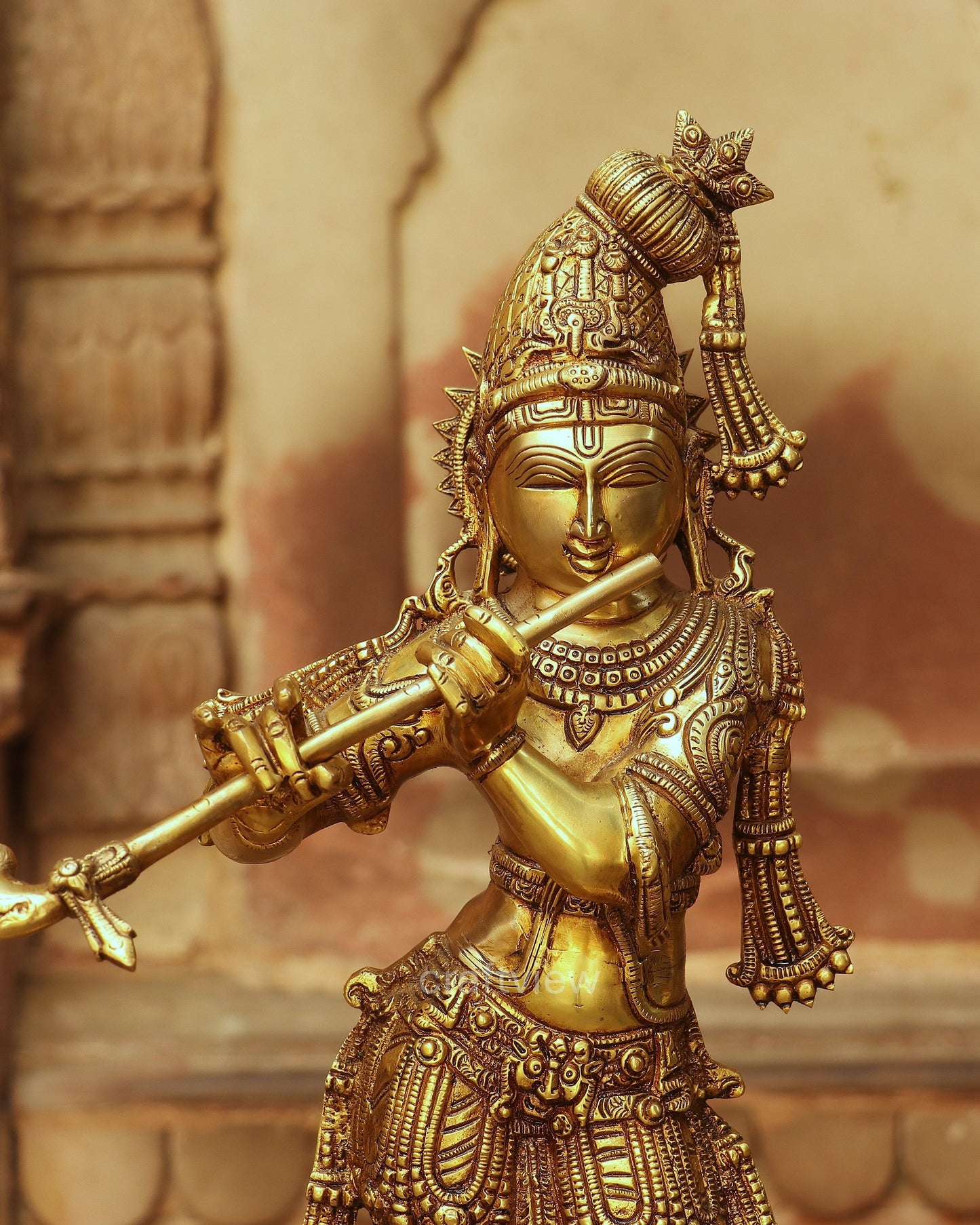 Artistic Brass Krishna Idol 23"