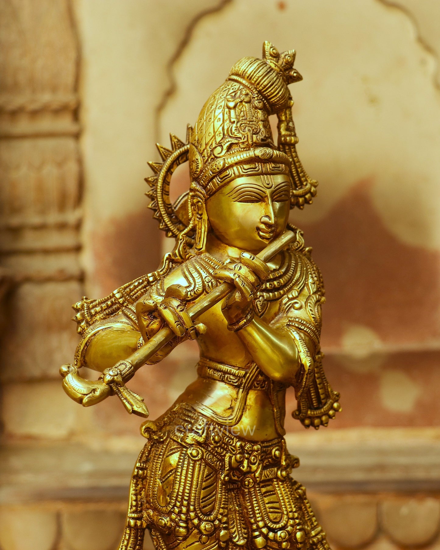 Artistic Brass Krishna Idol 23"