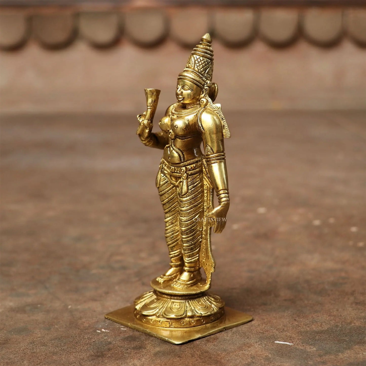 Brass Parvati Statue 5.5" craftsview