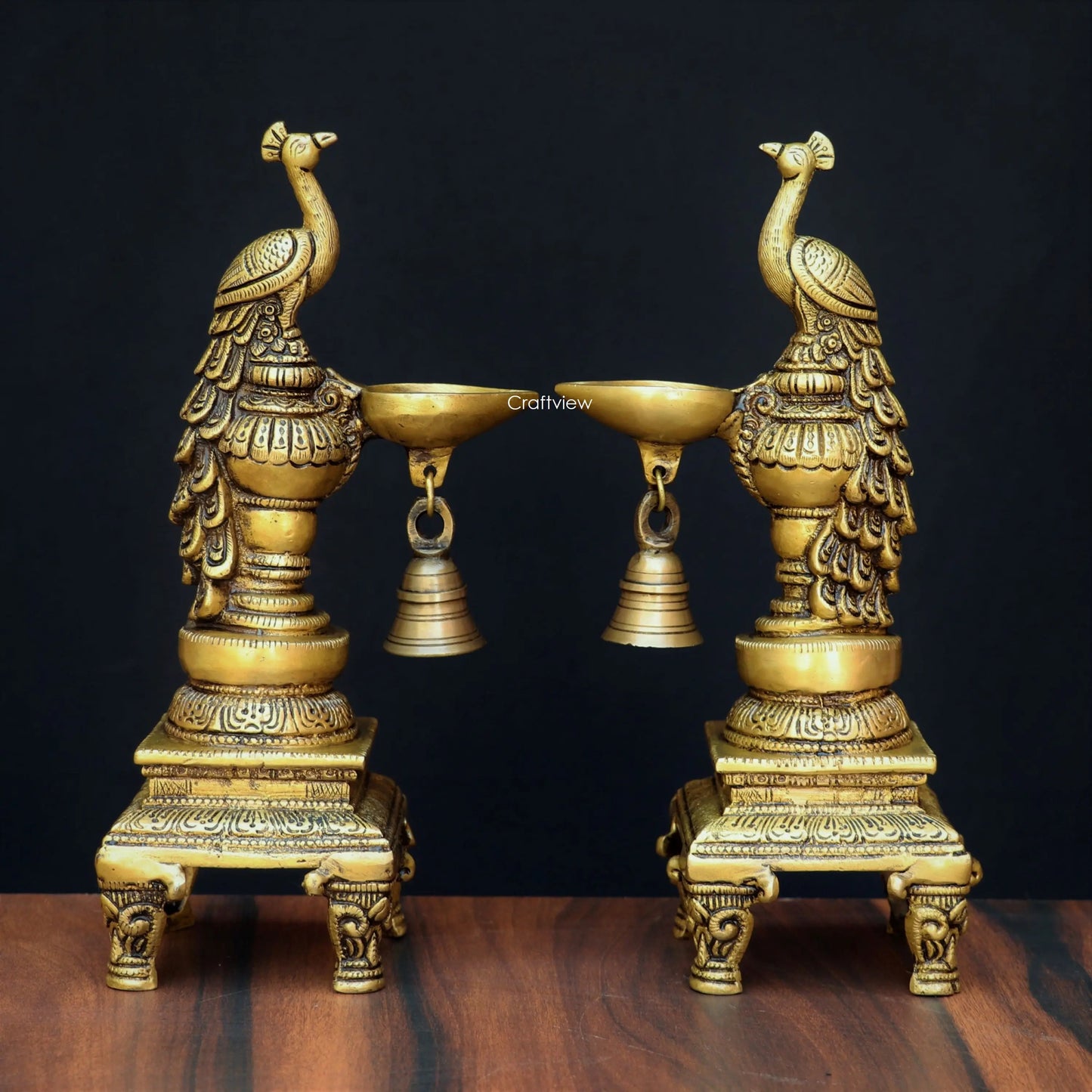 Brass Peacock Oil Lamp Stand craftsview