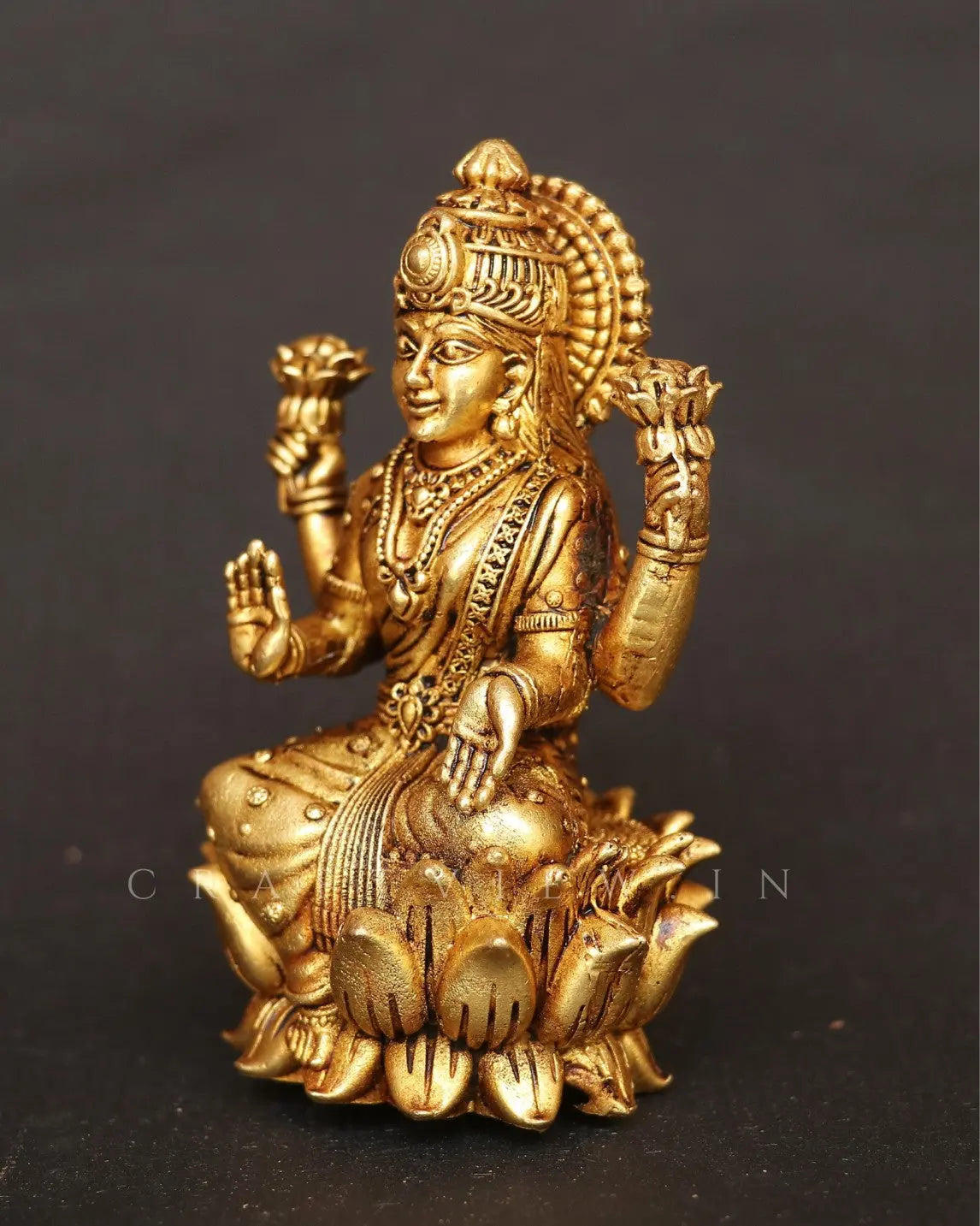 4" Superfine Ganesh Lakshmi Sarasvati Brass Idols Set of 3 Peace's - Craftview