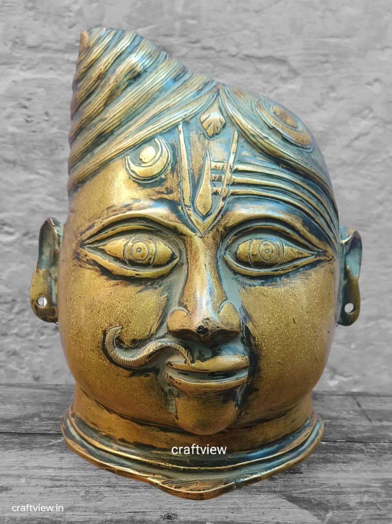 Brass Ardhanarishvara head Mukhalingam Craftsview