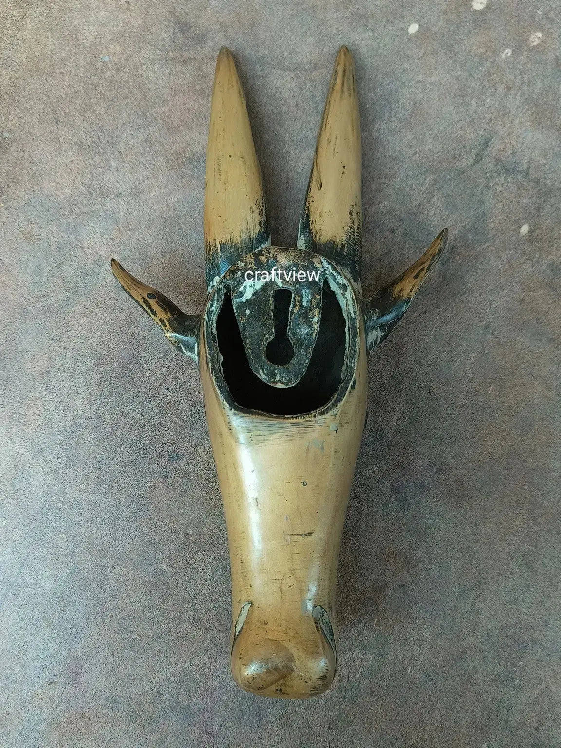 Brass Deer Wall Hanging Mask – Décor Animal Figurine - Craftview