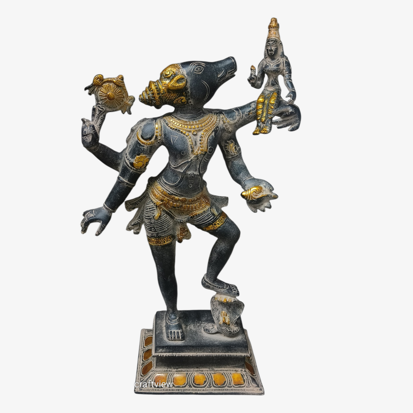 Brass Varaha Lakshmi Idol 17"