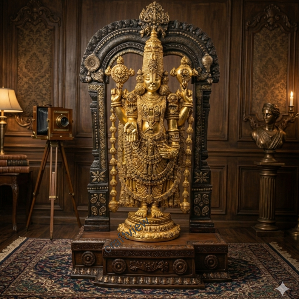 COLOUR BLIND　LLOYD STUBBER　ロイド・スタバー Brass Superfine Tirupati Balaji Statue - 62
