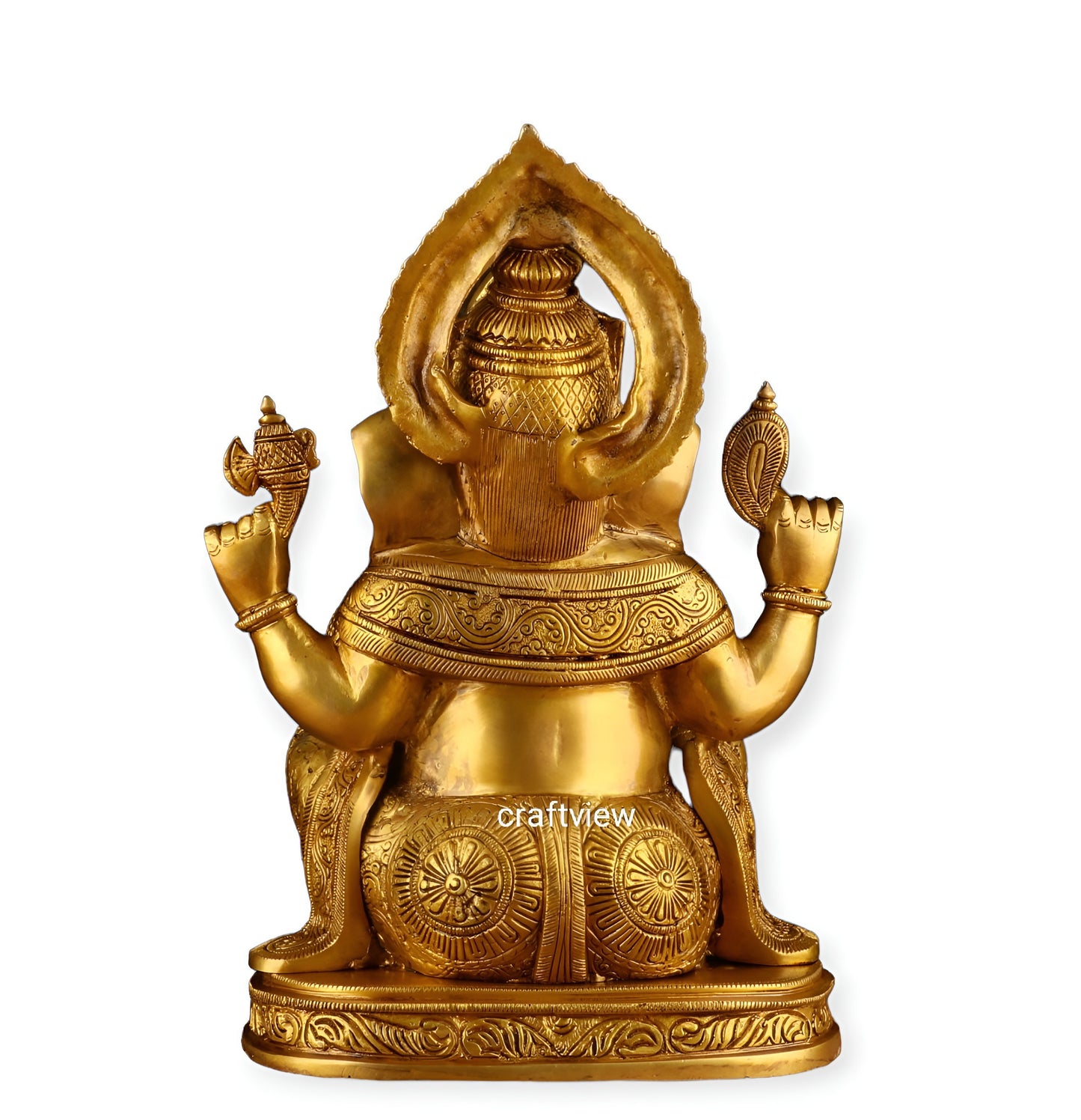 Brass Ganesha Sculpture 15"