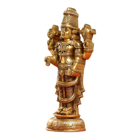 Brass Tirupati Balaji wall hanging statue 17"