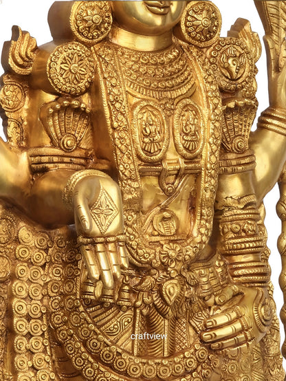 Brass Tirupati Balaji Venkateshwara Statue 38"