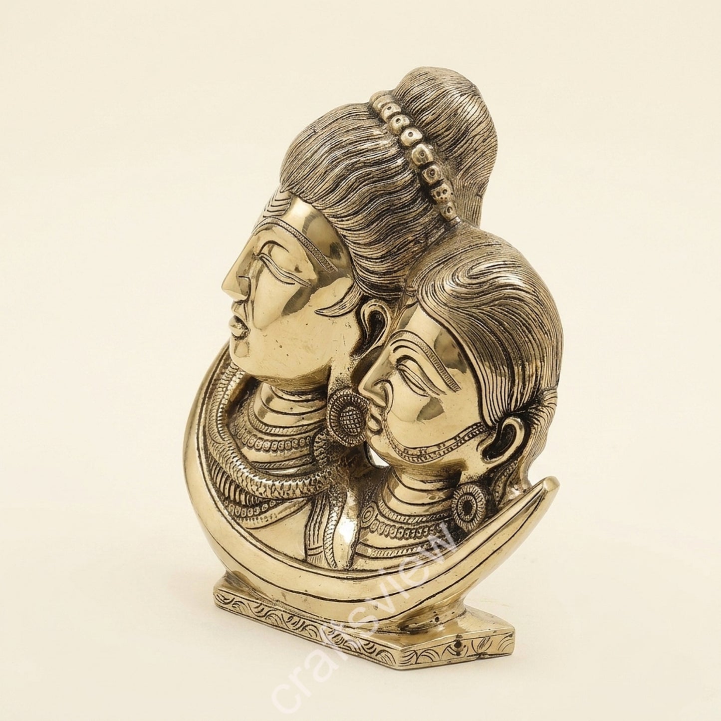 Divine Harmony – Brass Ardhanarishvara Sculpture