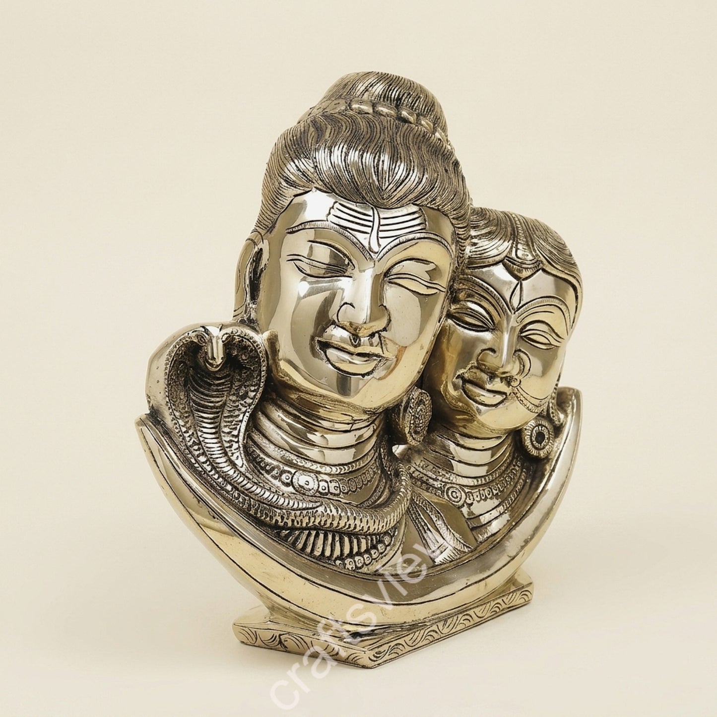 Divine Harmony – Brass Ardhanarishvara Sculpture