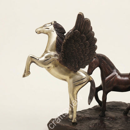 7 Galloping Horses | Brass Décor Sculpture