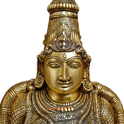 30" Brass Padmavati Goddess Lakshmi Sculpture | Handmade Superfine Crafted By Artist