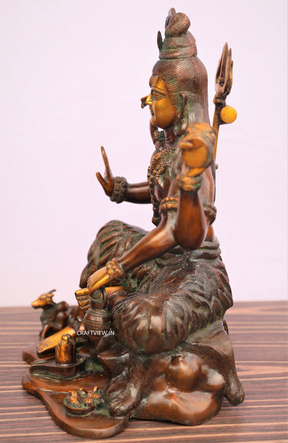 Brass Lord Shiva Statue 18"