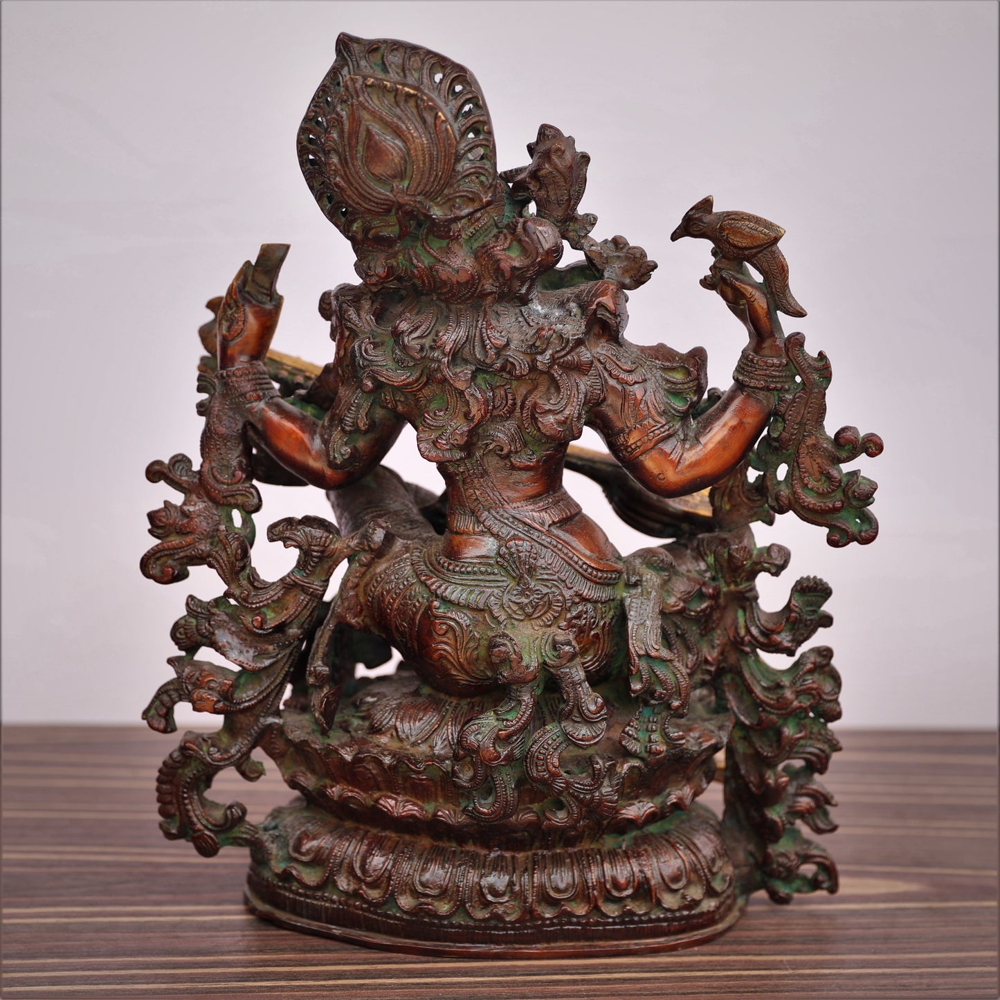 Brass Saraswati Chola Statue Fine Carving